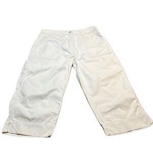 BILL BLASS JEANS Cream Color Cargo Capris Size 10
